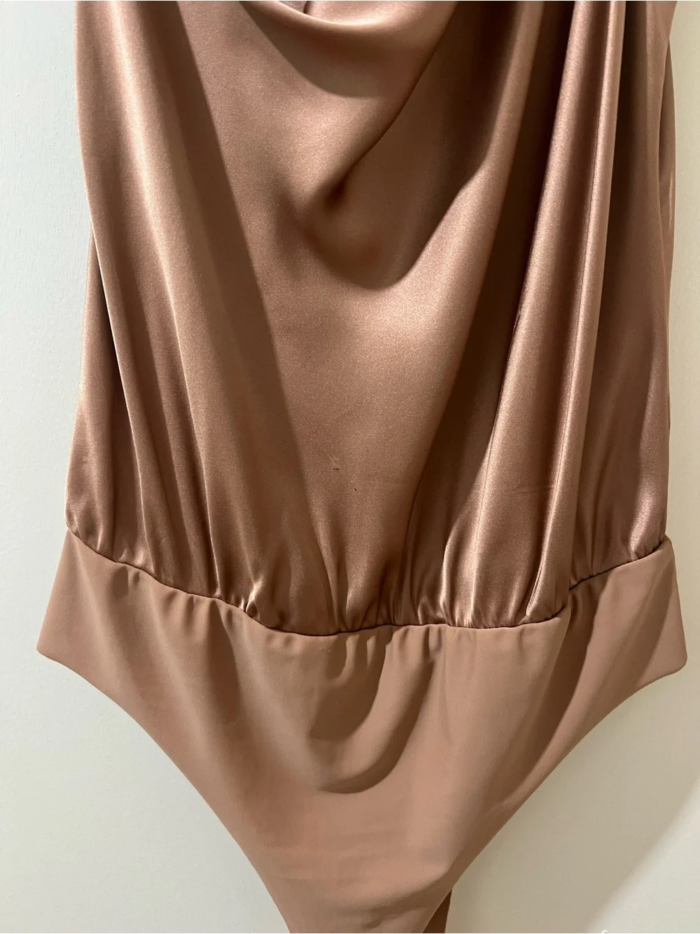 Camo NYC Darby One Shoulder Silk Bodysuit